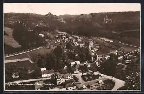 AK Oybin, Blick zum Scharfenstein