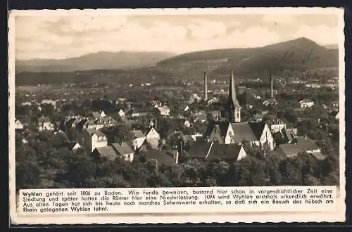 AK Wyhlen, Ortsansicht mit Kirche