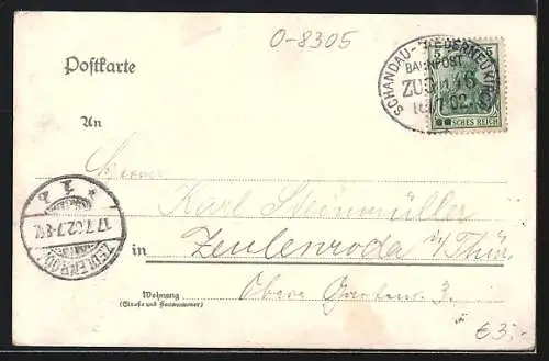 AK Königstein /Sächs. Schweiz, Ortsansicht mit Kirche