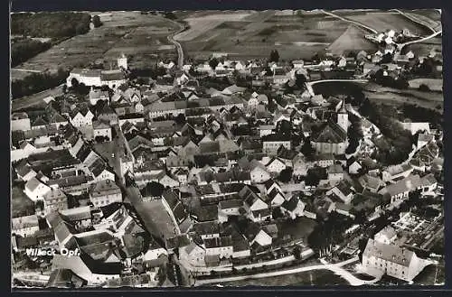 AK Vilseck /Opf., Ortsansicht mit Kirche vom Flugzeug aus