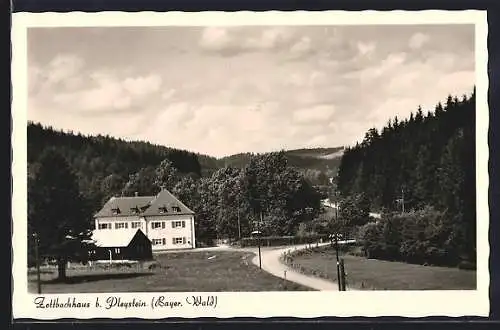 AK Zottbachhaus bei Pleystein, Ortspartie im Zottbachtal