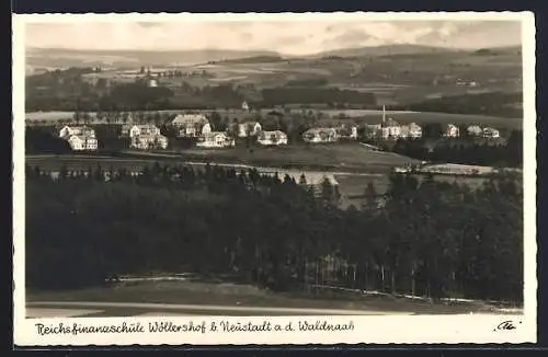 AK Neustadt an der Waldnaab, Ortsansicht mit Reichsfinanzschule Wöllershof