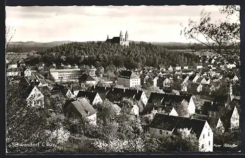 AK Schwandorf / Bayern, Kreuzberg mit Oberrealschule
