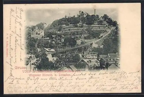 AK Dresden-Loschwitz, Blick auf den Ort