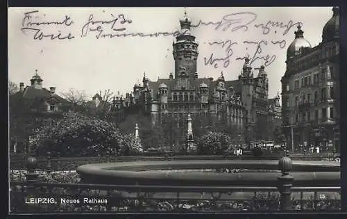 AK Leipzig, Blick auf das Neue Rathaus