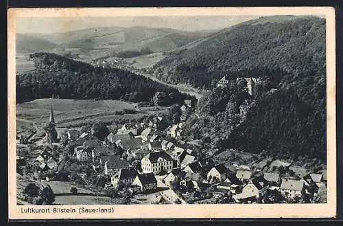 AK Bilstein /Sauerland, Blick auf den Ort aus der Luft