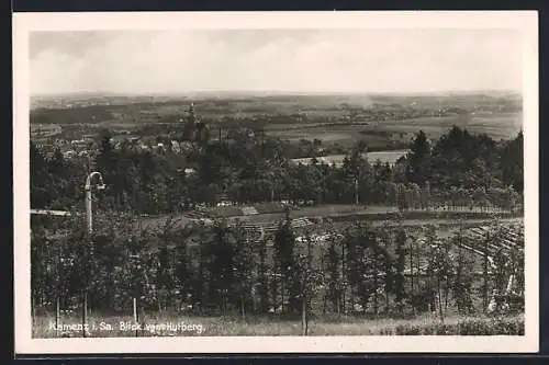 AK Kamenz i. Sa., Blick auf den Ort vom Hutberg