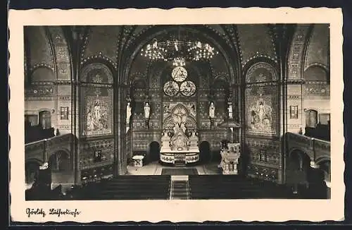 AK Görlitz, Innenansicht der Lutherkirche