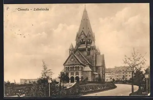 AK Chemnitz, Blick auf die Lutherkirche