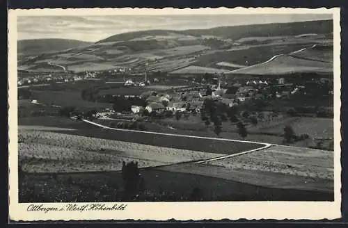 AK Ottbergen i. Westf., Blick auf den Ort aus der Ferne
