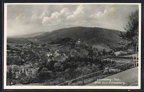AK Sonneberg i. Thür., Blick zum Schlossberg