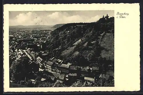 AK Sonneberg i. Thür., Ortsansicht aus der Vogelschau