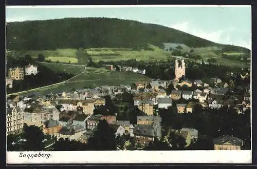 AK Sonneberg / Thüringen, Ortsansicht aus der Vogelschau