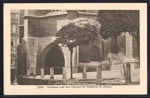 AK Jena, Durchgang unter dem Altarraum der Stadtkirche St. Michael