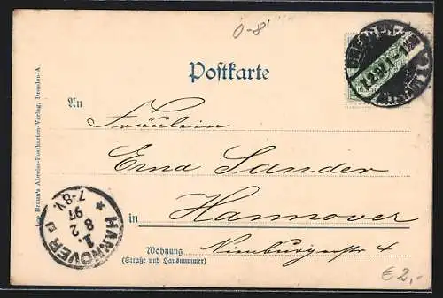 AK Dresden, Brühl`sche Terrasse mit Besuchern