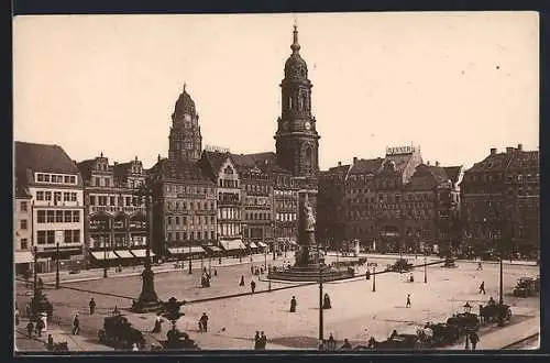 AK Dresden, Der Altmarkt mit Kreuzkirche