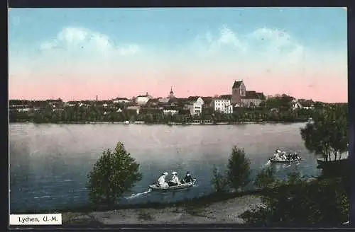 AK Lychen /U.-M., Flusspartie mit Ruderbooten