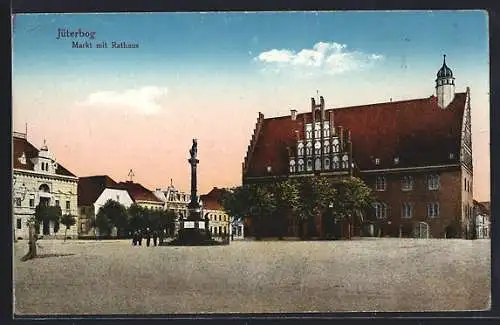 AK Jüterbog, Markt mit dem Rathaus