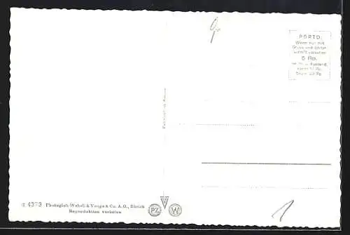 AK Flüeli, Gartenalage und Kapelle