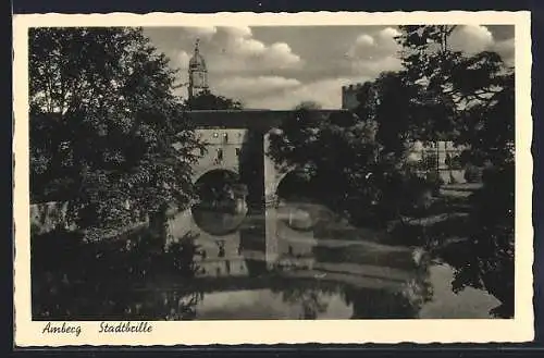 AK Amberg, Stadtbrille, Partie im Ort