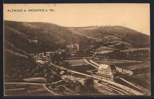 AK Altwied b. Neuwied a. Rh., Ortsansicht aus der Vogelschau