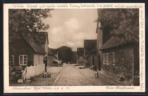 AK Wyk /Föhr, Blick in die Dorfstrasse
