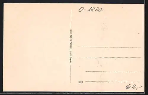 AK Belzig, Ortsansicht mit Burg Eisenhardt um 1860