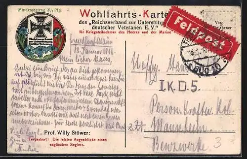 Künstler-AK Stoewer: englischer Segler wird torpediert