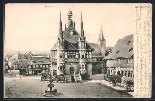 AK Wernigerode, Blick auf das Rathaus