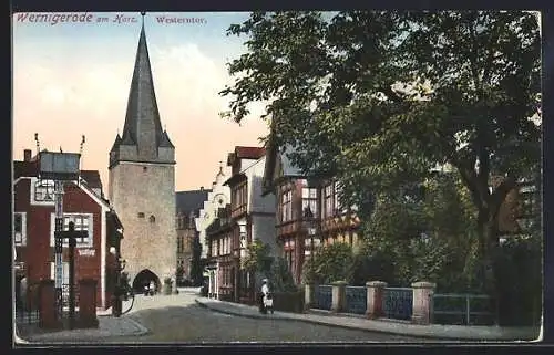AK Wernigerode / Harz, Blick zum Westerntor