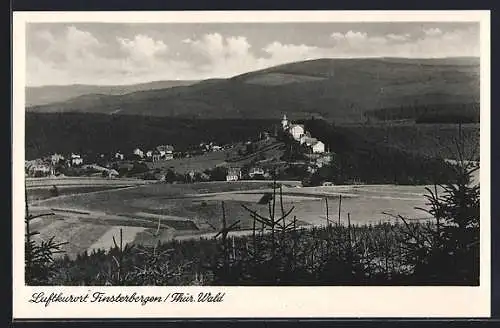 AK Finsterbergen /Thür. Wald, Ortsansicht vom Steinbühl aus