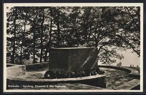 AK Wiesbaden, Ehrenmal des 80er Regiments