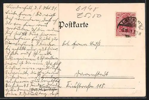 AK Lindenfels, Ortsansicht am Waldesrand