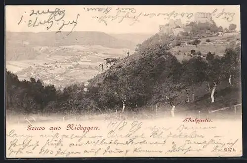 AK Nideggen, Talpartie, Um 1900