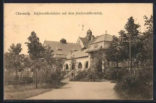 AK Chemnitz, Küchwaldschänke auf dem Küchwald-Festplatz