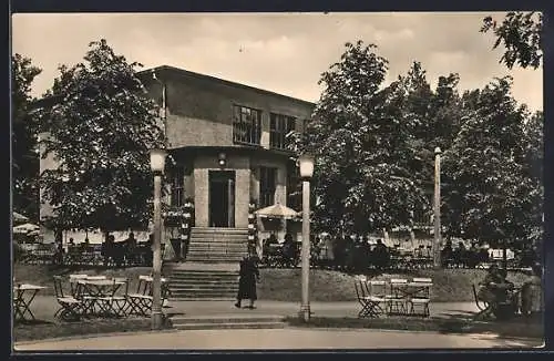 AK Forst /Lausitz, HO-Gaststätte Wehrinsel im Rosengarten