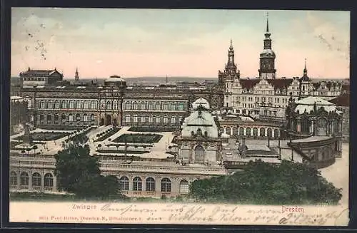 AK Dresden, Ansicht des Zwingers