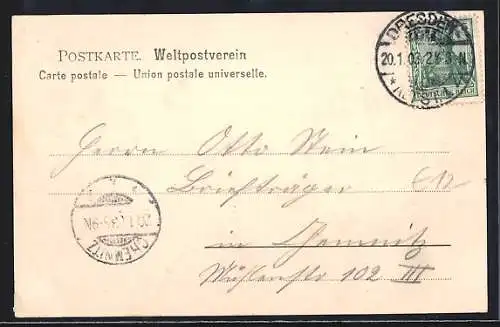 AK Dresden, Ansicht des Zwingers