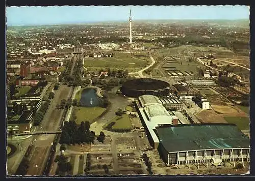 AK Dortmund, Bundesgartenschau 1969, Blick zum Westfalenpark mit Florianturm