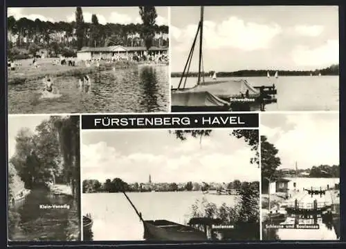 AK Fürstenberg /Havel, Klein-Venedig, Schleuse und Baalensee, Schwedtsee