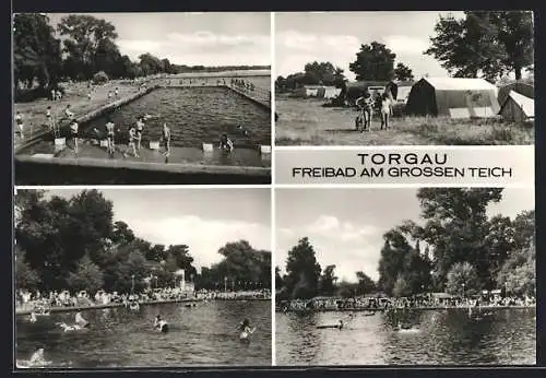 AK Torgau, Freibad am Grossen Teich