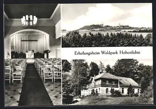 AK Hohenfichte, Ortsansicht und Erholungsheim Waldpark