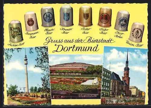 AK Dortmund, Ortsansicht mit Bieren