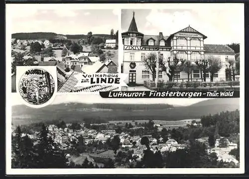 AK Finsterbergen /Thür. Wald, Volkshaus Zur Linde