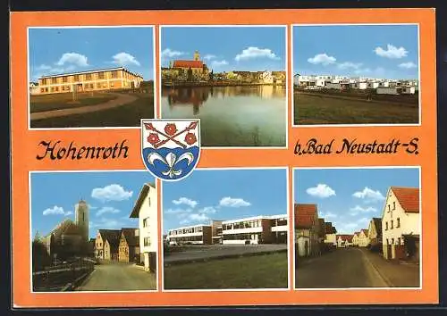 AK Hohenroth / Ufr., Ortsansichten, Kirche, Strassenpartien, Wappen