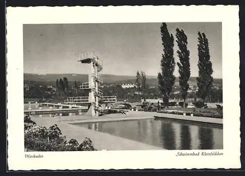AK Wiesbaden, Schwimmbad Kleinfeldchen