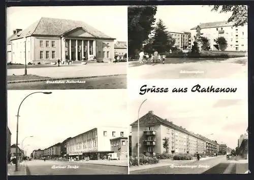 AK Rathenow, Brandenburger Strasse, Berliner Strasse, Staatliches Kulturhaus