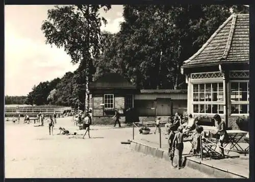 AK Wusterhausen /Dosse, Strandbad mit Badegästen