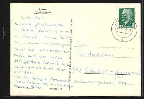 AK Potsdam, Springbrunnen der Freundschaftsinsel