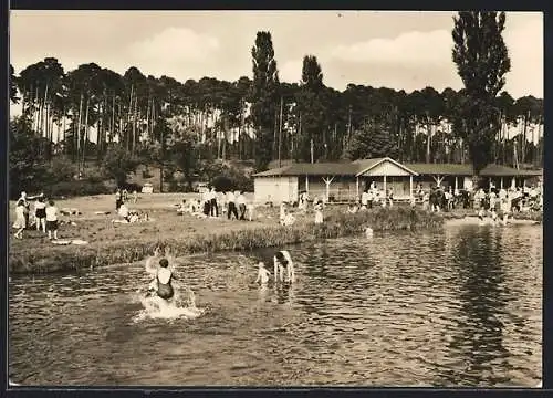 AK Fürstenberg /Havel, Freibad am Röblinsee